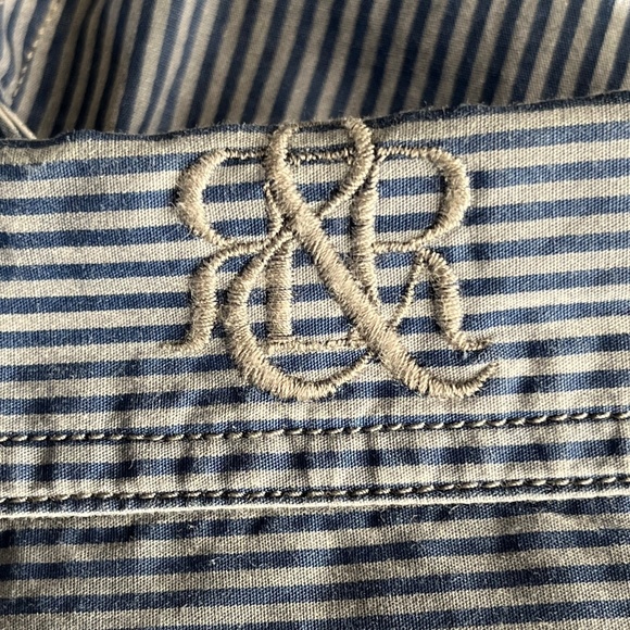 Rock & Republic Men's Slim Fit Blue & Grey Striped Shirt - Picture 6 of 6